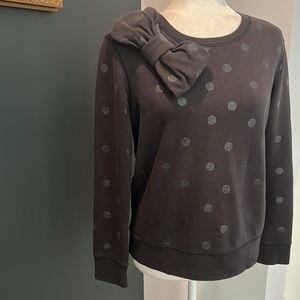 Kate Spade Black Polka Dot Sweater With Bow